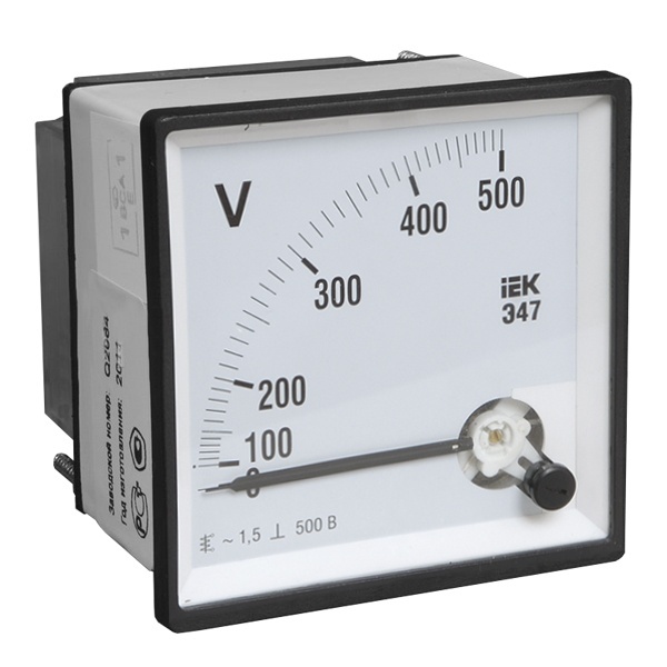 Вольтметр аналоговый ИЭК Э47 500В класс точности 1,5 72х72мм