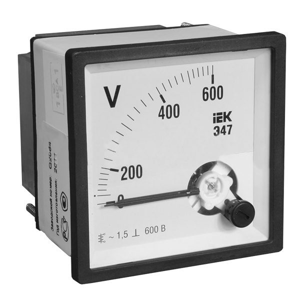 Вольтметр аналоговый ИЭК Э47 600В класс точности 1,5 72х72мм