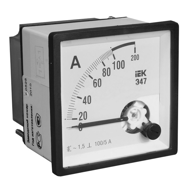 Амперметр аналоговый ИЭК Э47 200/5А класс точности 1,5 72х72мм