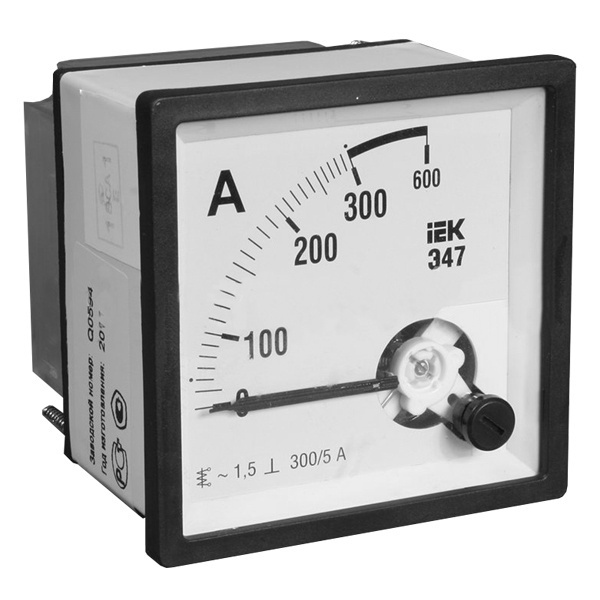 Амперметр аналоговый ИЭК Э47 600/5А класс точности 1,5 72х72мм