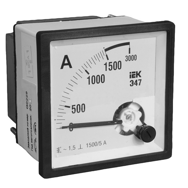 Амперметр аналоговый ИЭК Э47 3000/5А класс точности 1,5 72х72мм