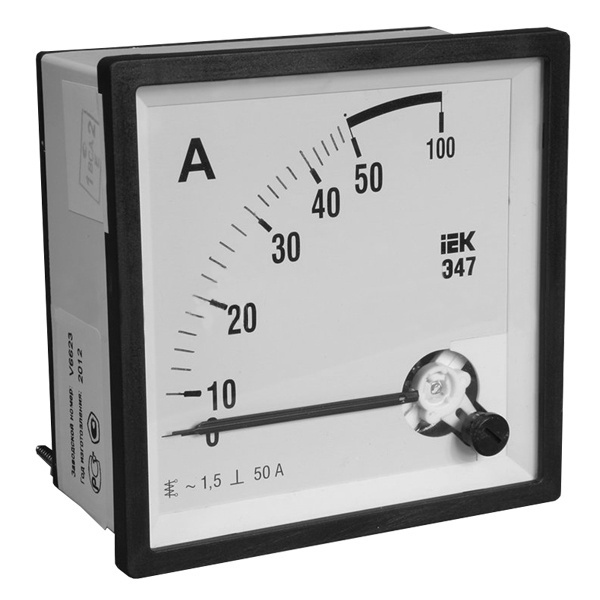 Амперметр аналоговый ИЭК Э47 100/5А класс точности 1,5 96х96мм