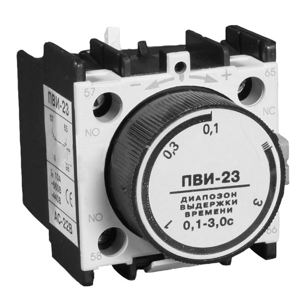 Приставка ИЭК ПВИ-23 задержка на выключении 0,1-3сек. 1Н.З+1Н.О