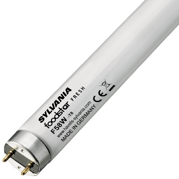 Люминесцентная линейная лампа T8 F 58W Foodstar Fresh 6400K G13 для овощей, фруктов, рыбы 1500mm
