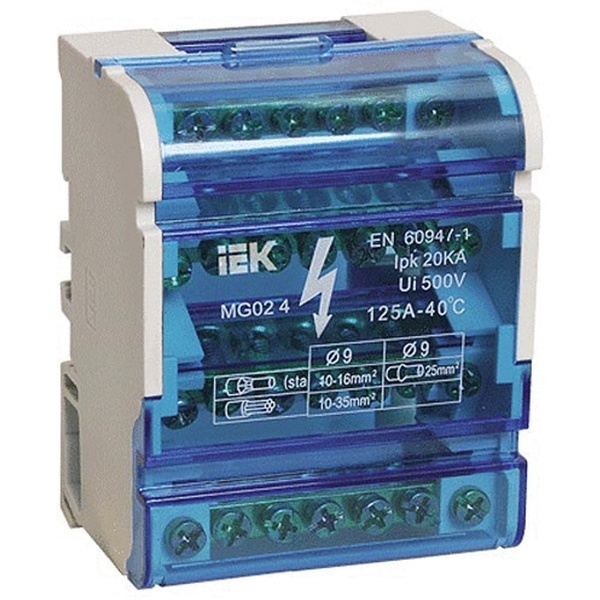 Шины на DIN-рейку в корпусе (кросс-модуль) ИЭК 3L+PEN 4х7