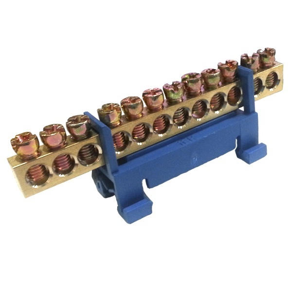 Шина ИЭК N (ноль) на DIN-изол тип Стойка ШНИ-6х9-12-С-С