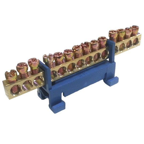 Шина ИЭК N (ноль) на DIN-изол тип Стойка ШНИ-6х9-14-С-С