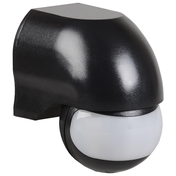 Датчик движения ИЭК ДД 010 черный макс нагрузка 1100Вт угол обзора 180град дальность 10м IP44