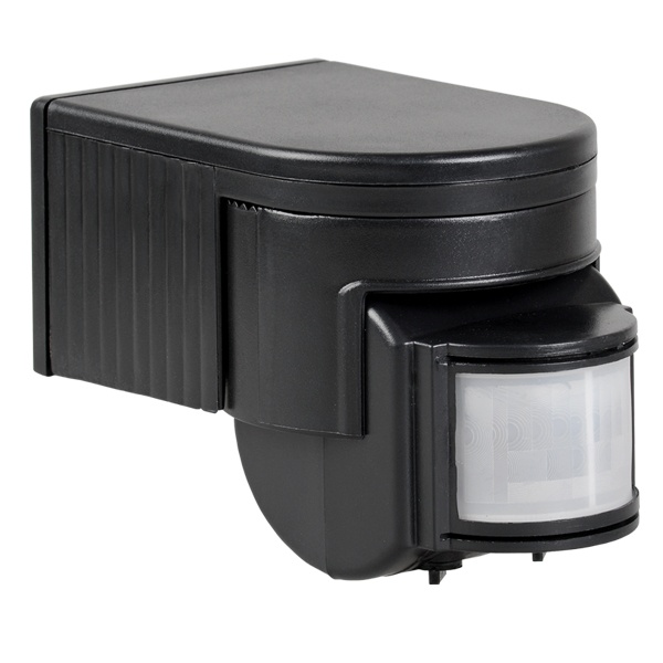 Датчик движения ИЭК ДД 012 черный макс нагрузка 1100Вт угол обзора 180град дальность 12м IP44