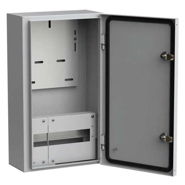 Щит металлический ИЭК ЩУРн-3/12з-0 74 У2 IP54 на 3-фазный счетчик и 12 модулей навесной