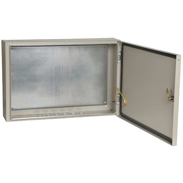 Щит металлический влагозащищенный ИЭК ЩМП-4.6.1-0 У2 IP54, с монтажной платой 400х600х150