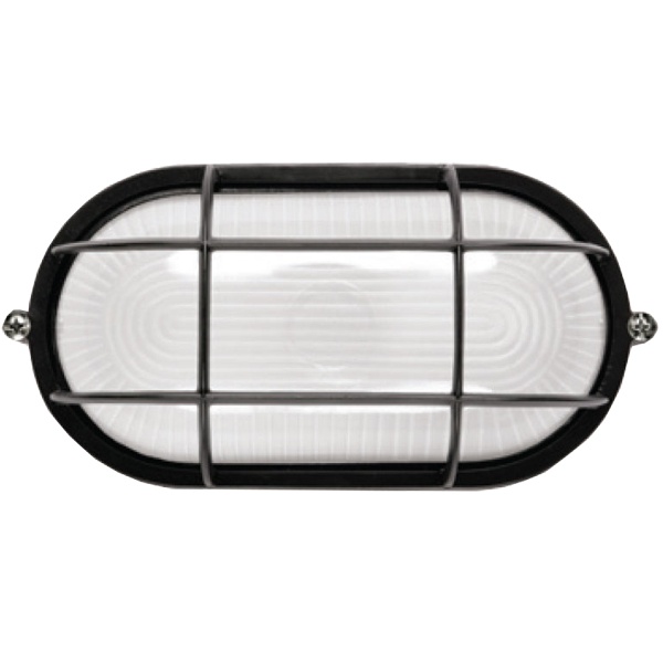 Светильник ИЭК НПП1202 100Вт IP54 черный овальный с решеткой