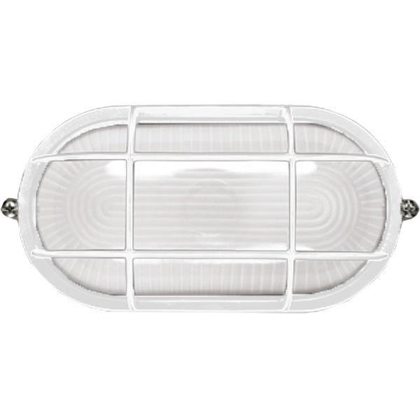 Светильник ИЭК НПП1402 белый/овал с решеткой 60Вт IP54