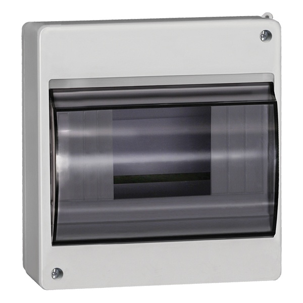 Бокс ИЭК КМПн 2/6 на 6 модулей накладной пластиковый с прозрачной дверкой