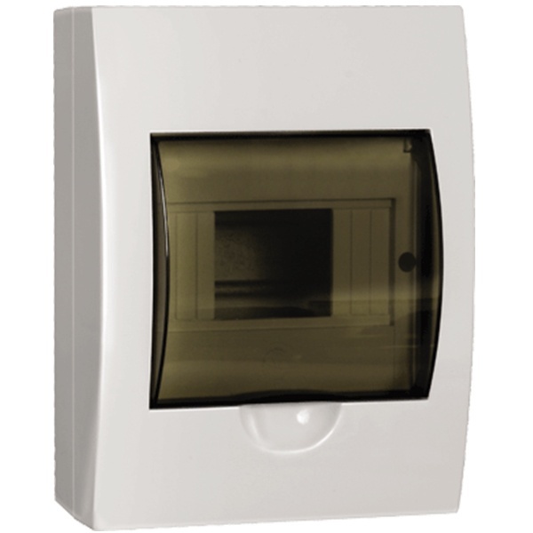 Щит навесной пластиковый ИЭК ЩРН-П-6 6 модулей с прозрачной дверкой IP41 (электрический шкаф)