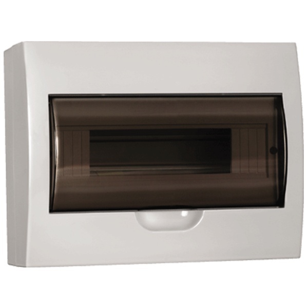 Щит навесной пластиковый ИЭК ЩРН-П-12 12 модулей с прозрачной дверкой IP41 (электрический шкаф)