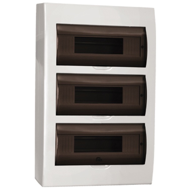 Щит навесной пластиковый ИЭК ЩРН-П-36 36 модулей (3х12) с прозрачной дверкой IP41 (электрический шкаф)