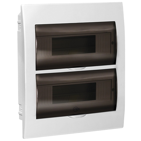 Щит встраиваемый пластиковый ИЭК ЩРВ-П-24 24 модуля (2х12) с прозрачной дверкой IP41