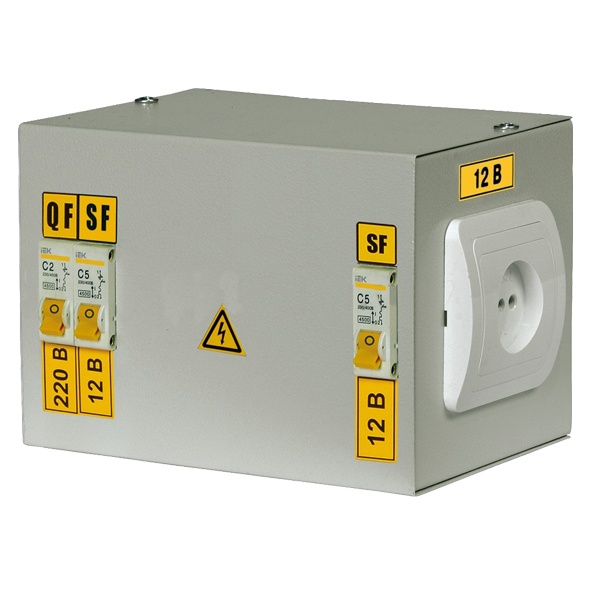 Ящик с понижающим трансформатором ИЭК ЯТП-0,25 380/12-3 36 УХЛ4 IP30