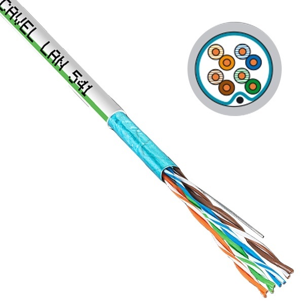 Кабель витая пара Cavel экранированный LAN 541 VE F/UTP 4х2хAWG24 cat 5e PVC [300м] (провод для интернета)