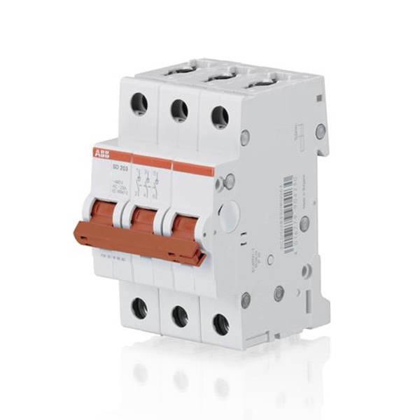 Рубильник модульный ABB 3П 25А рычаг красный SD203/25 (выключатель нагрузки)