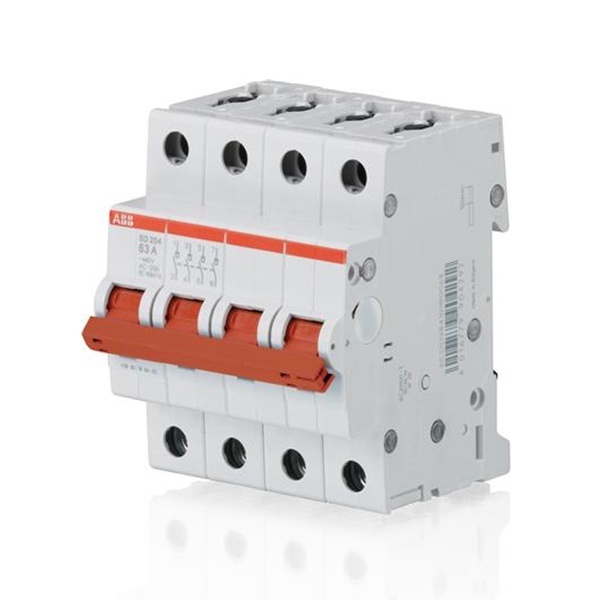 Рубильник модульный ABB 4П 50А рычаг красный SD204/50 (выключатель нагрузки)