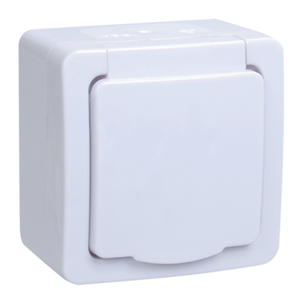 Розетка ИЭК Гермес Plus 2П+3 РСб20-3-ГПБб IP54 белый