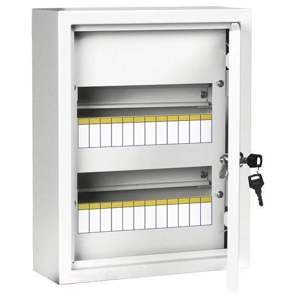 Щит металлический ИЭК TITAN 3 ЩРн-24з-1 24(2х12) модулей навесной 395х310х120 УХЛ3 IP31 белый