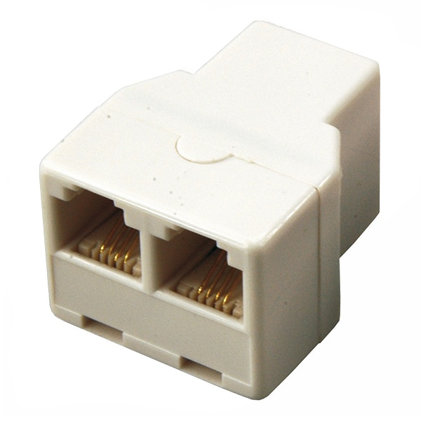 Телефонный двойник Rexant 6P-4C (гнездо - 2 гнезда)