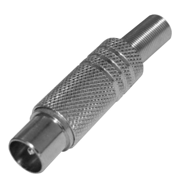 Штекер Rexant TV никель c пружиной