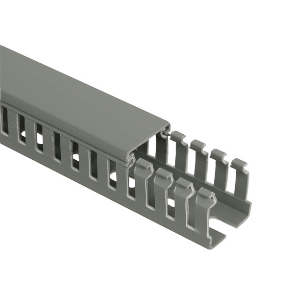 Кабель-канал перфорированный ИЭК Импакт 25х40мм серый (кабельный короб)