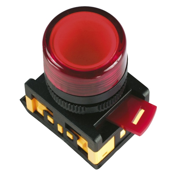 Лампа Generica AL-22TE сигнальная d22мм красный неон/240В цилиндр