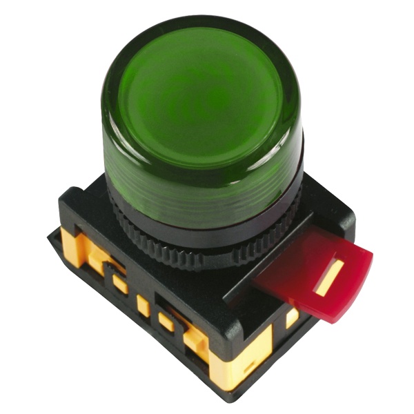 Лампа Generica AL-22TE сигнальная d22мм зеленый неон/240В цилиндр