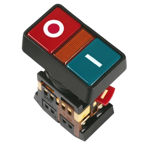 Кнопка Generica РPBB-30N I-O d30мм неон/240В 1НО+1НЗ