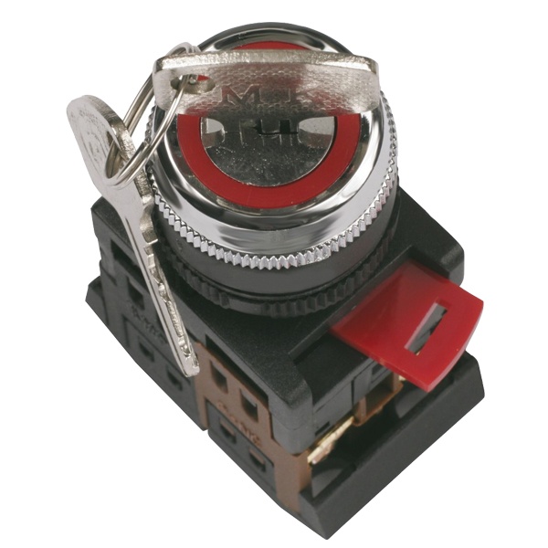 Переключатель Generica АKS-22 черный с ключ. 2 полож. I-O 1з+1р