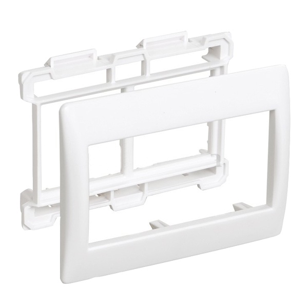 Рамка и суппорт на 4 модуля ИЭК Праймер для кабель-канала с крышкой 60 мм