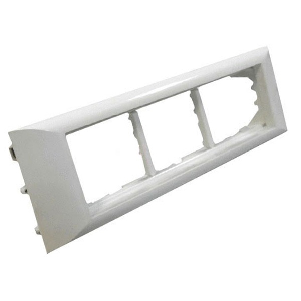 Суппорт Экопласт ARC-LAN PMA-45/6 в кабель-канал для 3 розеток 45х45 или 6 модулей 22.5х45 (кабельный короб)