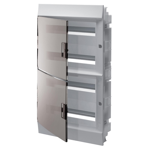 Шкаф в нишу ABB Mistral41 72М (4x18) прозрачная дверь, клеммы (1SLM004101A1210)