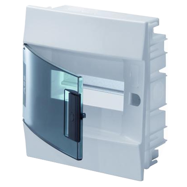 Щиток в нишу ABB Mistral41 8М зеленая дверь без клеммного блока 41A08X12