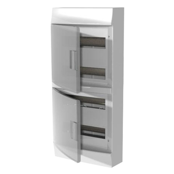 Шкаф настенный ABB Mistral41 48М (4x12) прозрачная дверь, клеммы (1SPE007717F0721)