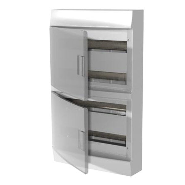 Шкаф настенный ABB Mistral41 72М (4x18) прозрачная дверь, клеммы (1SPE007717F1121)