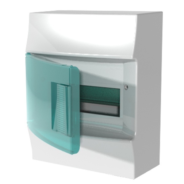 Щиток настенный ABB Mistral41 8М зеленая дверь без клеммного блока 41P08X12