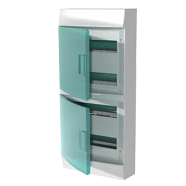 Шкаф настенный ABB Mistral41 (4x12) 48М зеленая дверь без клеммного блока 41P12X42