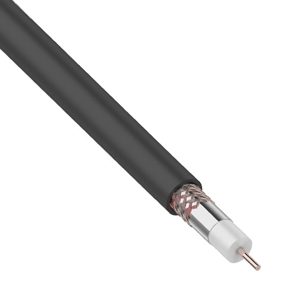 Кабель коаксиальный Rexant RG-6U телевизионный медный 75 Ом уличный [бухта 305м]