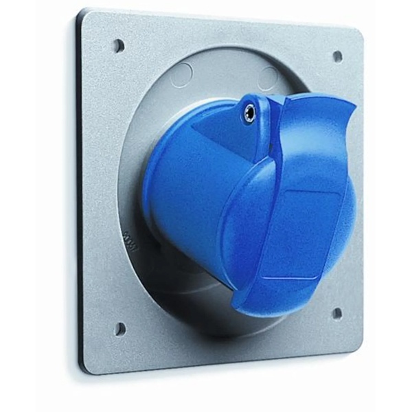 Розетка встраиваемая угловая ABB 216 RAU6 IP44 16A 2P+E