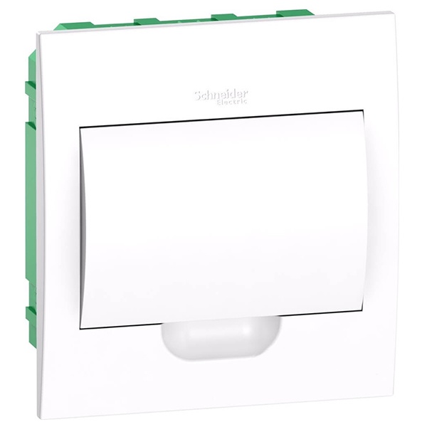 Щиток встраиваемый SE City9 Box 8 модулей с белой дверью с клеммниками N+PE (Easy9)