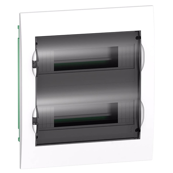 Щит встраиваемый SE City9 Box 24 (2x12) модулей с прозрачной дверью с клеммниками N+PE (Easy9)