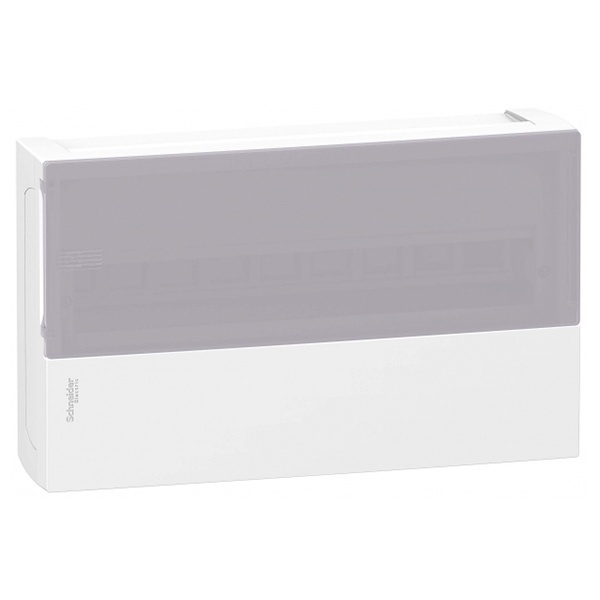 Шкаф навесной Schneider Electric Resi9 Mini Pragma 18 модулей с дымчатой дверью 2 шины N и PE