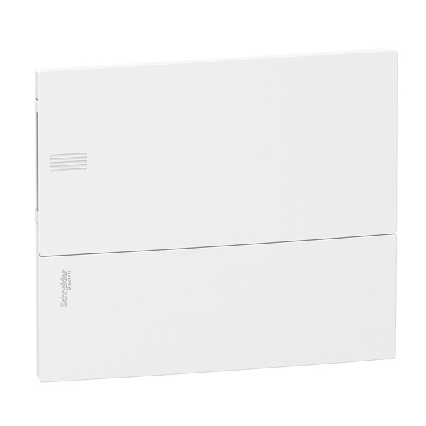 Шкаф встраиваемый Schneider Electric Resi9 Mini Pragma 12 модулей с белой дверью 2 шины N и PE