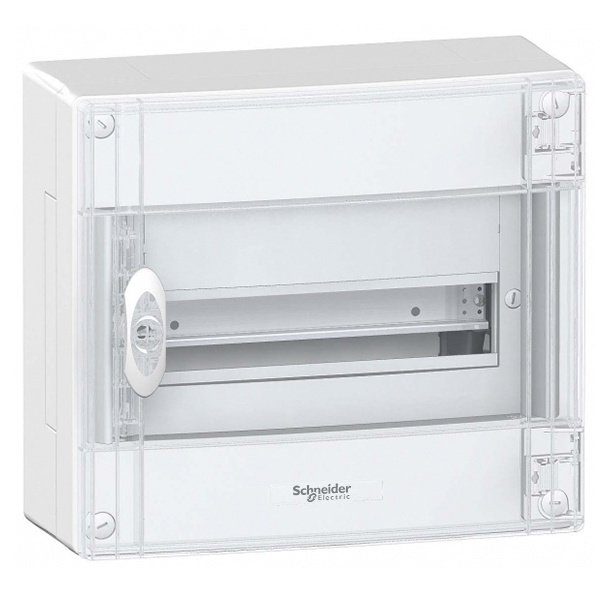 Щит навесной Schneider Electric Pragma 13(1х13) модулей с прозрачной дверью с клеммниками N+PE (электрический шкаф)